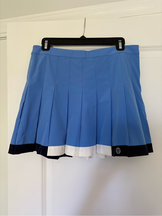Tory Sport Dresses & Skirts - Tory Burch Blue Pleated Tennis Skirt with Navy and White Trim